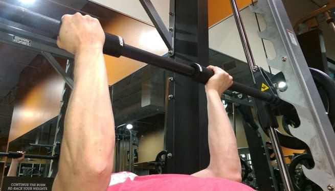 Reverse Grip Barbell Press wrist relief